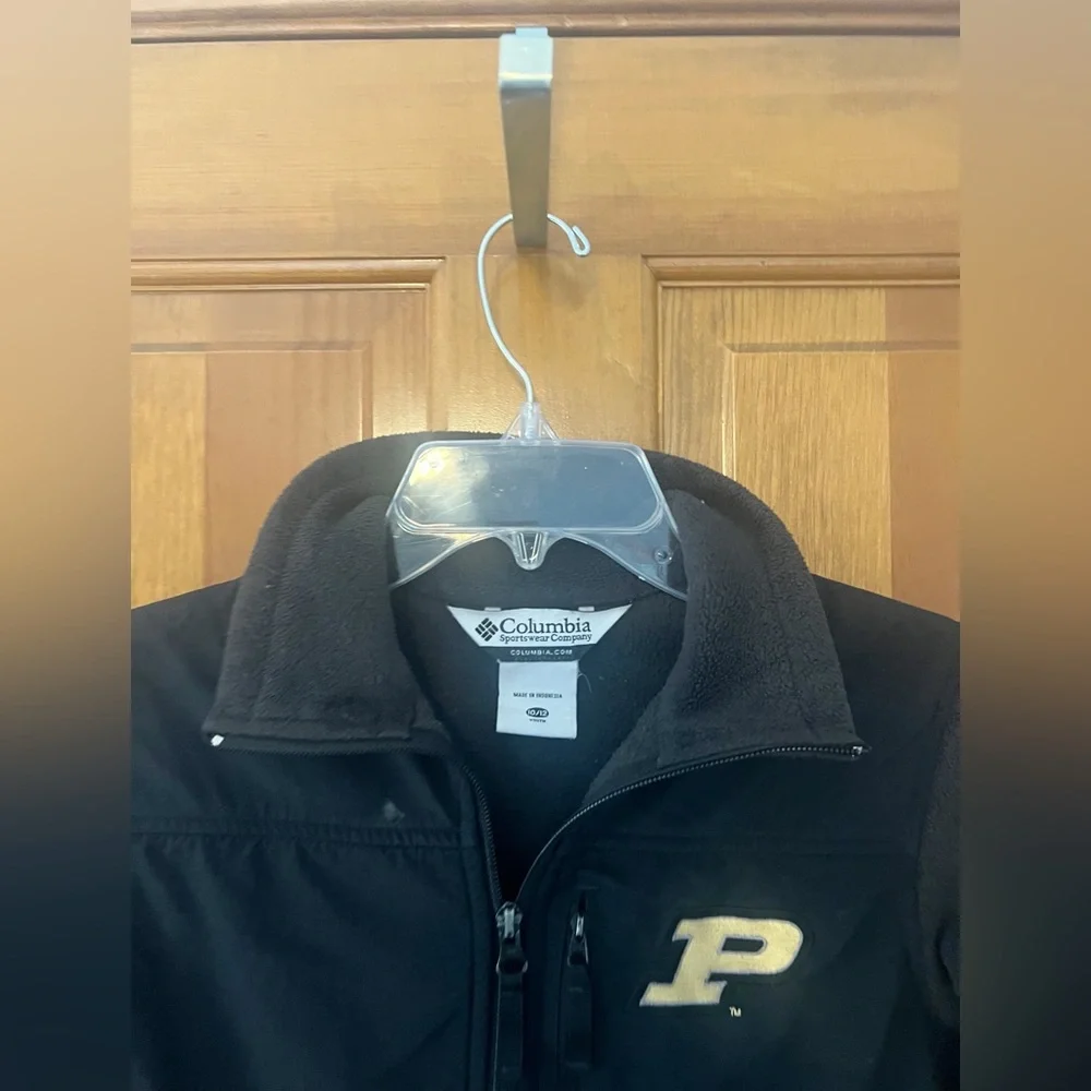 Columbia Purdue University Fleece‎ Full Zip Jacket Youth 10/12 Black and Gold